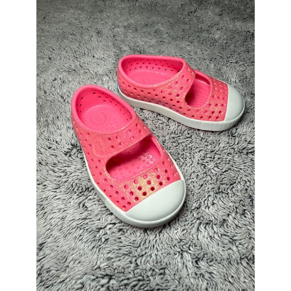 Native Juniper Glitter Pink Bling Mary Jane EVA Shoes Toddler Size C4